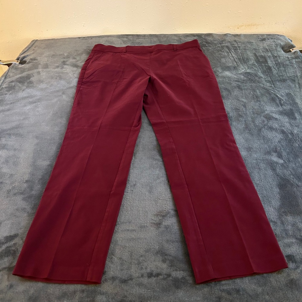 Rafaella Dress Pants‎ Burgundy Career Casual Business Office Womens Size 16 NWT